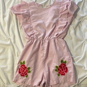 Raffle sleeve Romper for little girls size 7